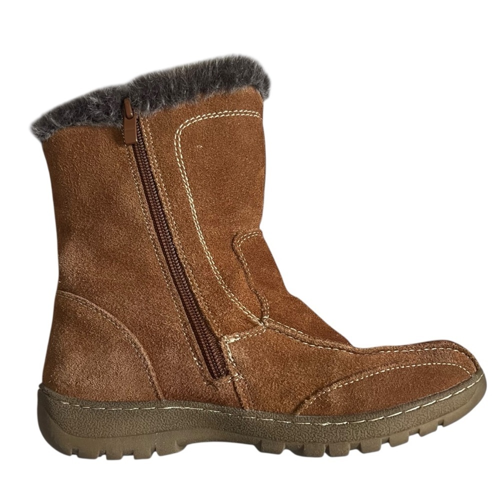 Spring Step Leather Tan Fur-Trimmed Winter Boots EUC 37 - Picture 2 of 11